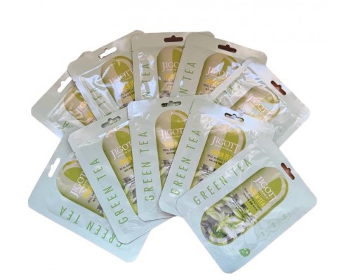 Set 10 pz. maschera-ampoule al vero tè verde Jigott