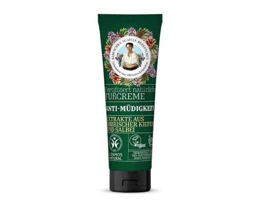 Crema piedi naturale certificata contro la stanchezza Ricette della nonna Agafia