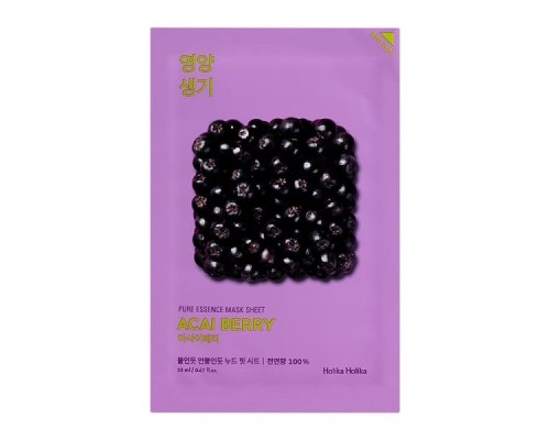 Maschera viso in tessuto alle bacche di acai Pure Essence Holika Holika