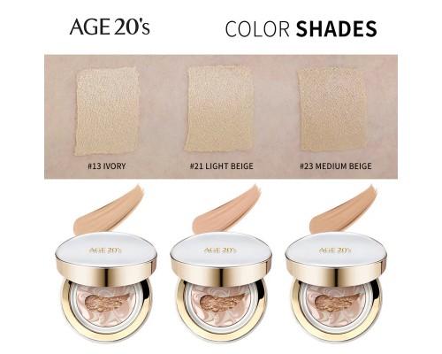 Fondotinta con ricarica Copertura Duratura 21 Beige chiaro SPF50+ PA++++ Signature Essence Cover AGE20s