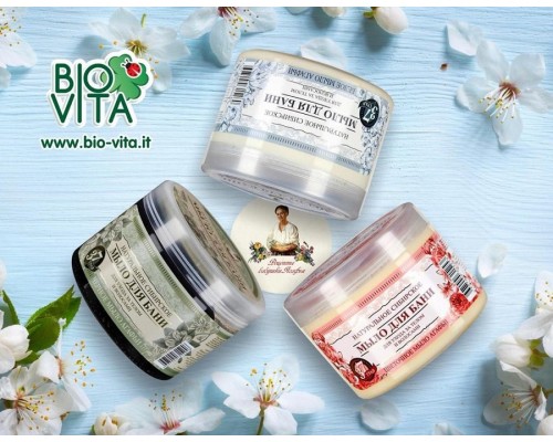 SET Sapone siberiano: nero, bianco, floreale Ricette di nonna Agafia