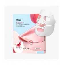 Maschera illuminante alla pesca, niacinamide e collagene Anua