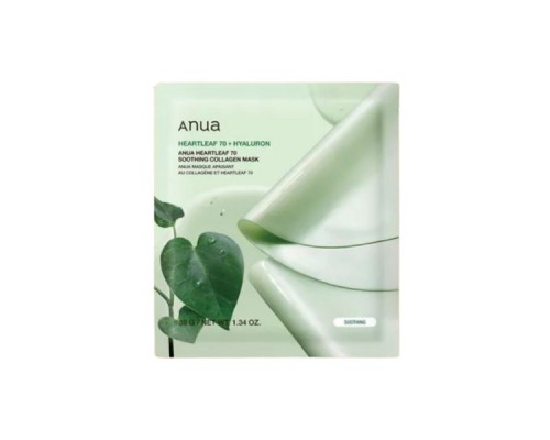 Maschera lenitiva al collagene Heartleaf 70 Anua