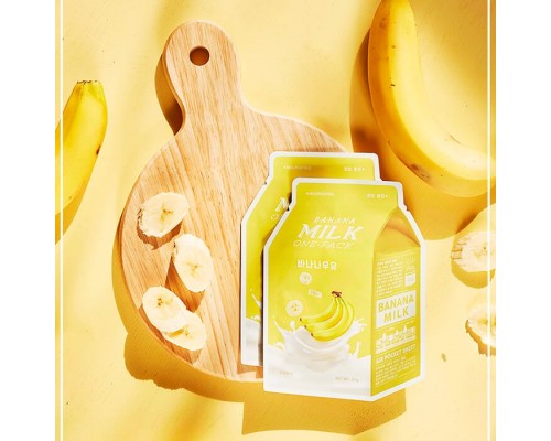 Maschera monouso alla banana e latte A’pieu