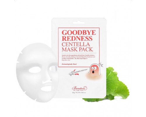 Maschera viso monouso in tessuto alla centella Addio rossore Benton