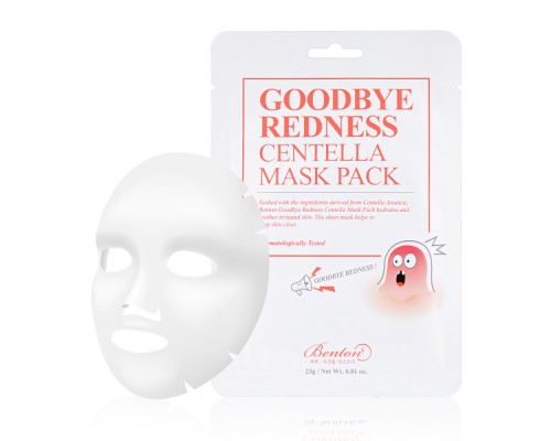 Maschera viso monouso in tessuto alla centella Addio rossore Benton