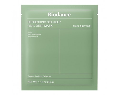 Maschera notte idrogel rinfrescante all'alga marina Real Deep BioDance
