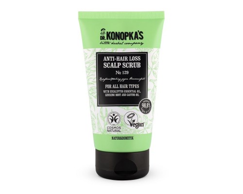 Scrub per il cuoio capelluto contro la caduta dei capelli №129 per tutti i tipi di capelli Dr. Konopka´s