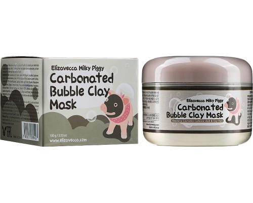Maschera all'argilla e carbone attivo Bubble Milky Piggy Elizavecca
