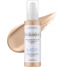 Crema viso fondotinta idratante illuminante al collagene No.13 SPF15 Enough