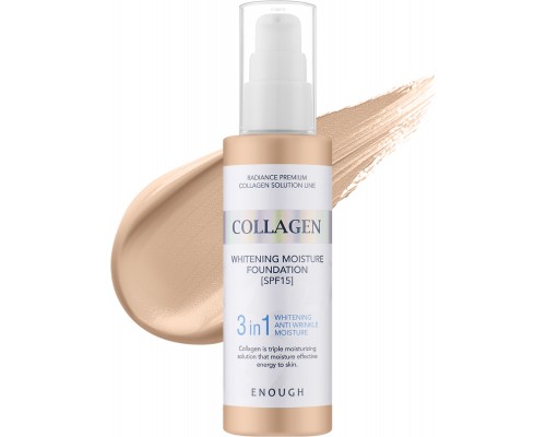 Crema viso fondotinta idratante illuminante al collagene No.13 SPF15 Enough