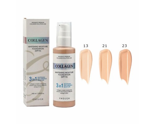 Crema viso fondotinta idratante illuminante al collagene No.21 SPF15 Enough