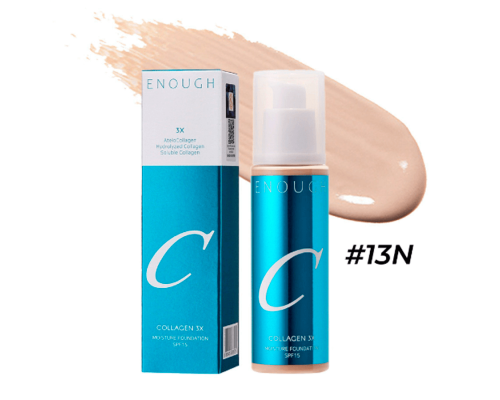 Fondotinta idratante al triplo collagene No.13N SPF15 Enough