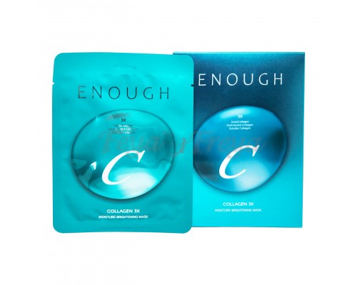 Maschera in tessuto illuminante e idratante al collagene 3X Enough