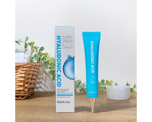 Crema contono occhi all'acido ialuronico Super Aqua FarmStay 