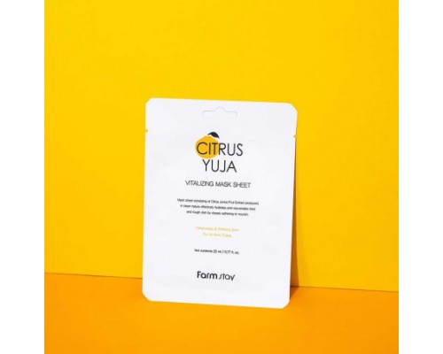 Maschera in tessuto monouso rivitalizzante Citrus Yuja FarmStay