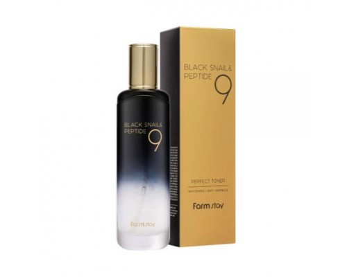 Toner perfetto ai 9 peptidi e bava di lumaca nera FarmStay