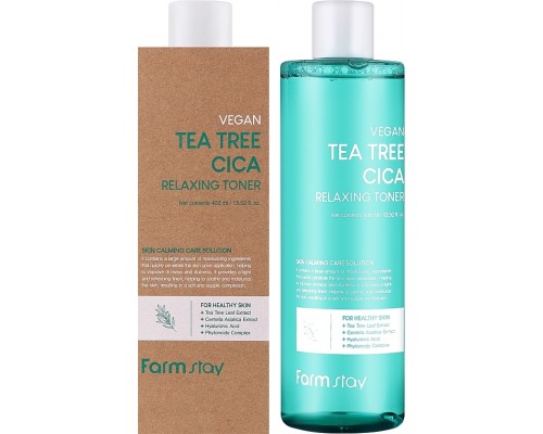 Toner rilassante alla centella asiatica e tea tree vegano FarmStay