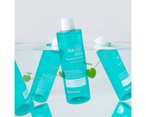Toner rilassante alla centella asiatica e tea tree vegano FarmStay