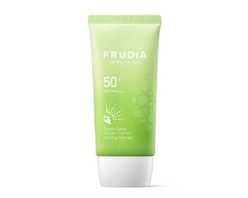 Gel solare rinfrescante SPF50+ PA++++ sebo-regolatore all'uva bianca Frudia