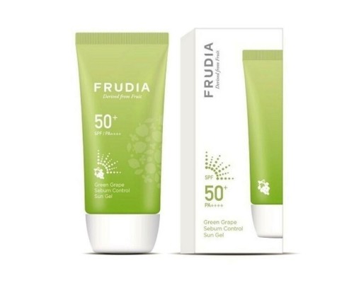 Gel solare rinfrescante SPF50+ PA++++ sebo-regolatore all'uva bianca Frudia