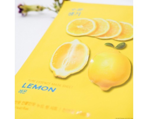 Maschera viso in tessuto al limone Pure Essence Holika Holika