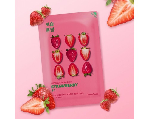 Maschera viso in tessuto alla fragola Pure Essence Holika Holika