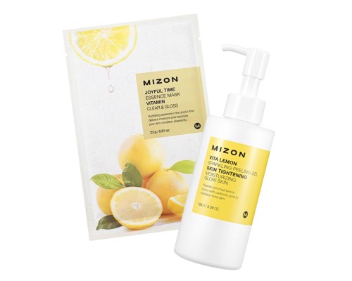 Set peeling gel e maschera viso al limone