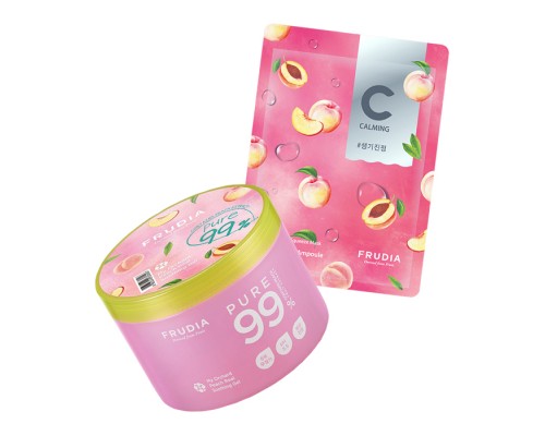 Set gel e maschera viso alla pesca Frudia