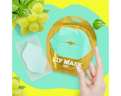 Maschera labbra color menta all'uva bianca Kocostar
