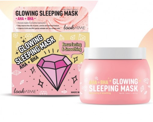 Maschera viso notte illuminante agli acidi AHA e BHA LookATME