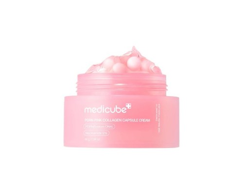 Crema con le capsule al collagene e PDRN rosa MediCube