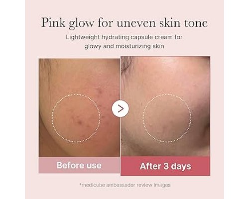 Crema con le capsule al collagene e PDRN rosa MediCube