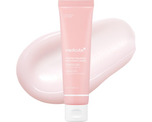 Crema idratante rosa all'acido ialuronico e PDRN MediCube