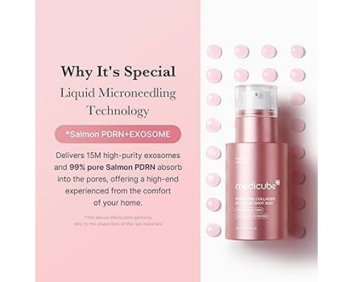 Siero rosa agli exosomi e PDRN 2000 Shot MediCube
