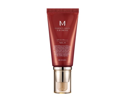 BB Crema No.21 (Light Beige) 50 ml Perfect Cover M Missha
