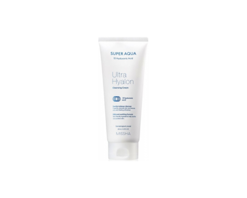 Очищающий крем с гиалуроновой кислотой Super Aqua Ultra Hyaluron Missha