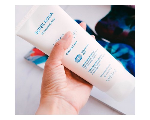 Очищающий крем с гиалуроновой кислотой Super Aqua Ultra Hyaluron Missha