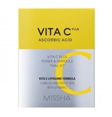 Kit di prova con ampoule e toner all'acido ascorbico Vita C Missha