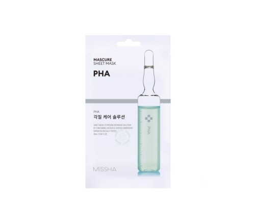 Maschera in tessuto esfoliante con acido PHA Missha