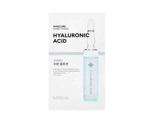Maschera in tessuto idratante all'acido ialuronico Missha