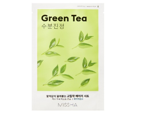 Maschera in tessuto al té verde Airy Fit Missha