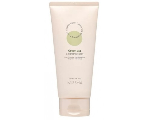 Schiuma detergente cremosa al tè verde e latte Missha