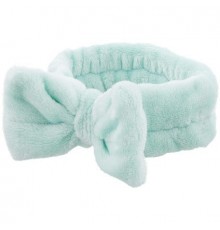 Fascia cosmetica per capelli verde con strisce bianche Betty's