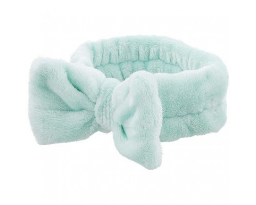 Fascia cosmetica per capelli verde con strisce bianche Betty's