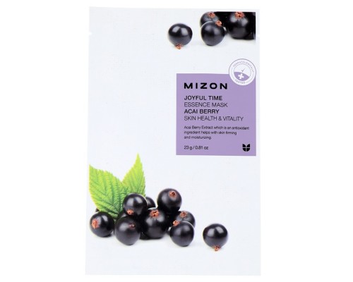 Одноразовая тканевая маска для лица с ягодами асаи Joyful Time Mizon