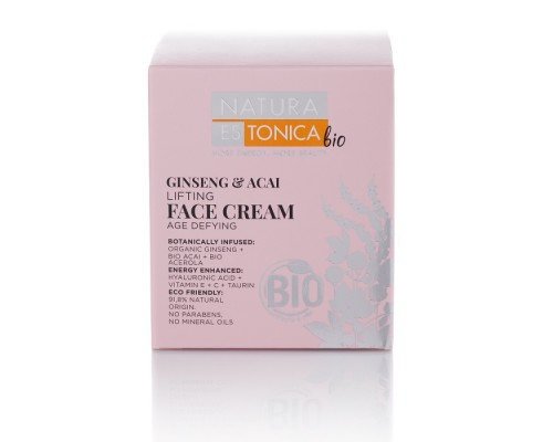 Crema viso lifting al ginseng e acai Natura Estonica