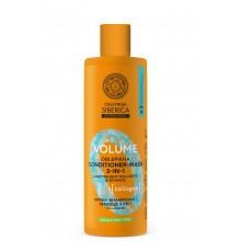 Balsamo-maschera 2-in-1 volume all'olivello spinoso per tutti i tipi di capelli Oblepikha Siberica