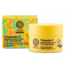 Crema viso 2-in-1 quotidiana illuminante alla vitamina C Oblepikha C-Berrica