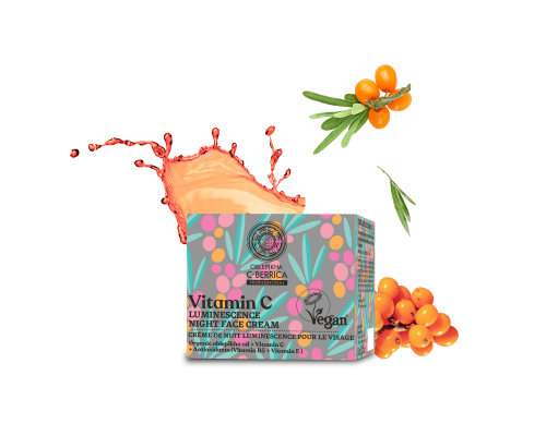 Crema viso notte illuminante alla vitamina C Oblepikha C-Berrica